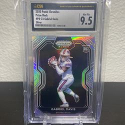 Gabriel Davis Prizm Black Silver CSG 9.5 ROOKIE