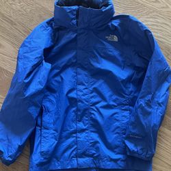 The North Face HyVent rain jacket w/stowable Hood- Boys 7/8