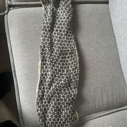 Brown and black infinity scarf