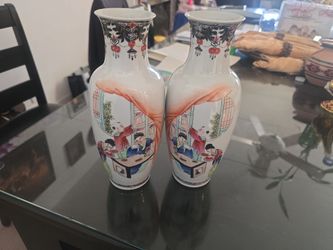 Hand painted flower vase