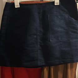 Navy Suede Skirt Size 14