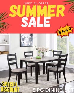 5 PC DINING TABLE