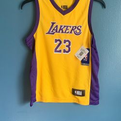 LOS ANGELES LAKERS LEBRON JAMES JERSEY KIDS SIZES MEDIUM,LARGE, X-LARGE 