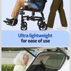 Light Weight Medline Transport Wheel Chair