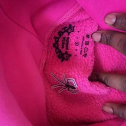 Sp5der hoodie pink v2 colorway