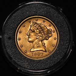 1907 $5 Gold Liberty Head