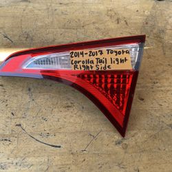 2014,2015.2016 Toyota Corolla Right Side Inner Tail Light 