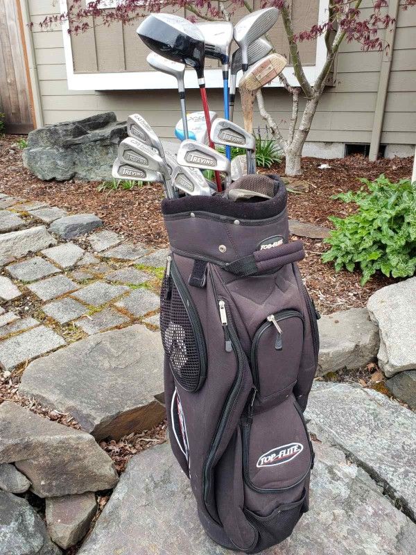 Top Elite Golf Club Bag With Clubs 