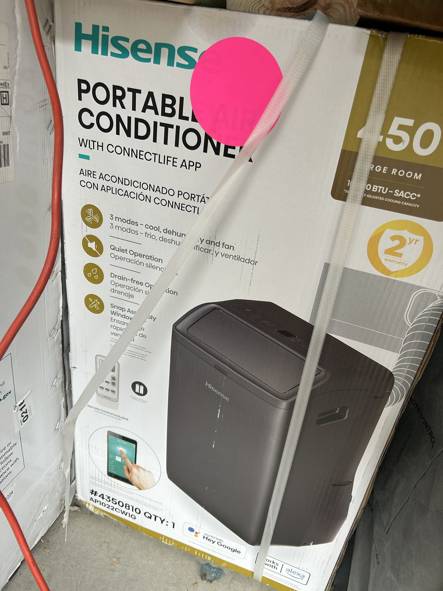 Brand New In Box Portable Air Conditioner - WiFi Enabled, SMART, Hisense 14,000 Btu