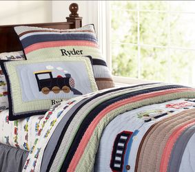 Pottery Barn Kids Ryder Train Quilt – Twin Size