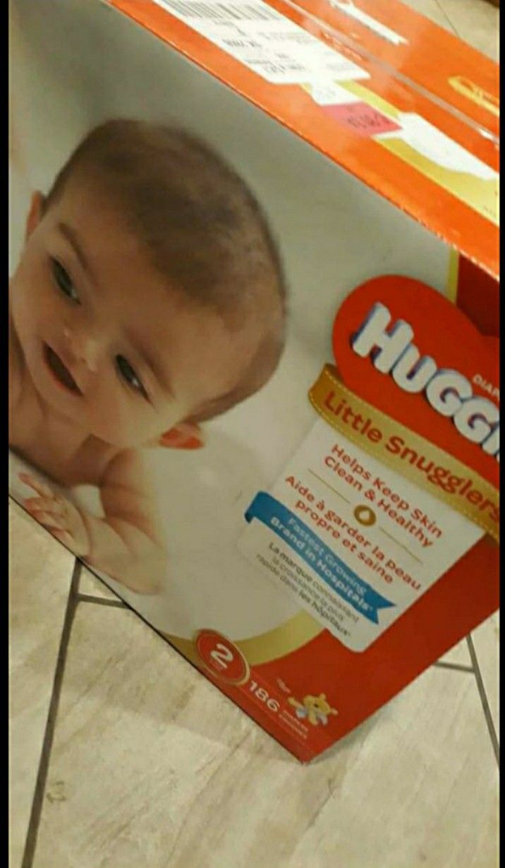 Huggies diapers Size 2 👶 (Box New Unopened) 186 Count ❗ Caja nueva 186 pañales Size 2❗