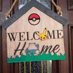 Pokemon Welcome Home Sign