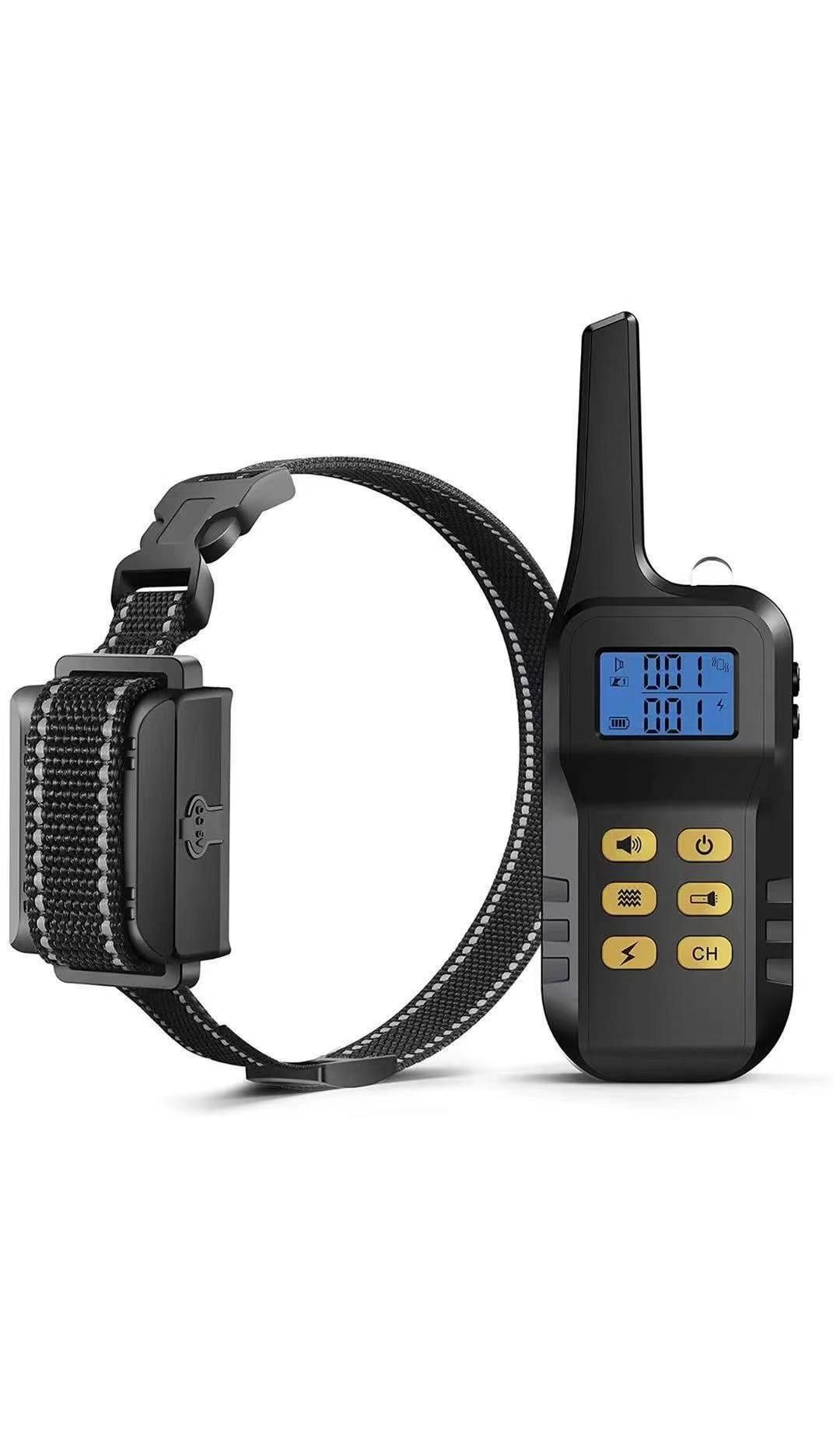 Dog Training Collar, Shock Collar for Dogs with Remote Range Up to 3,300ft Rechargeable and Vibration, Beep, Shock and Night Light Modes for Small Med