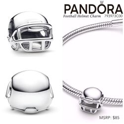 PANDORA Football Helmet Charm w/box