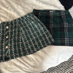 Plaid Mini Skirts 