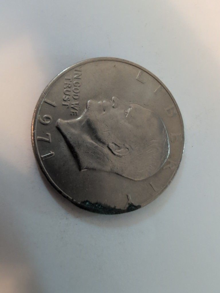 1971 Eisenhower Dollar. Double Die