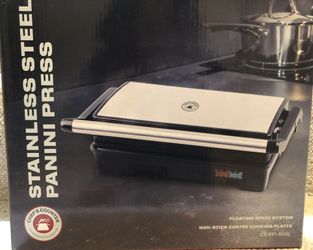 New Chef’s Counter Stainless Steel Panini Press