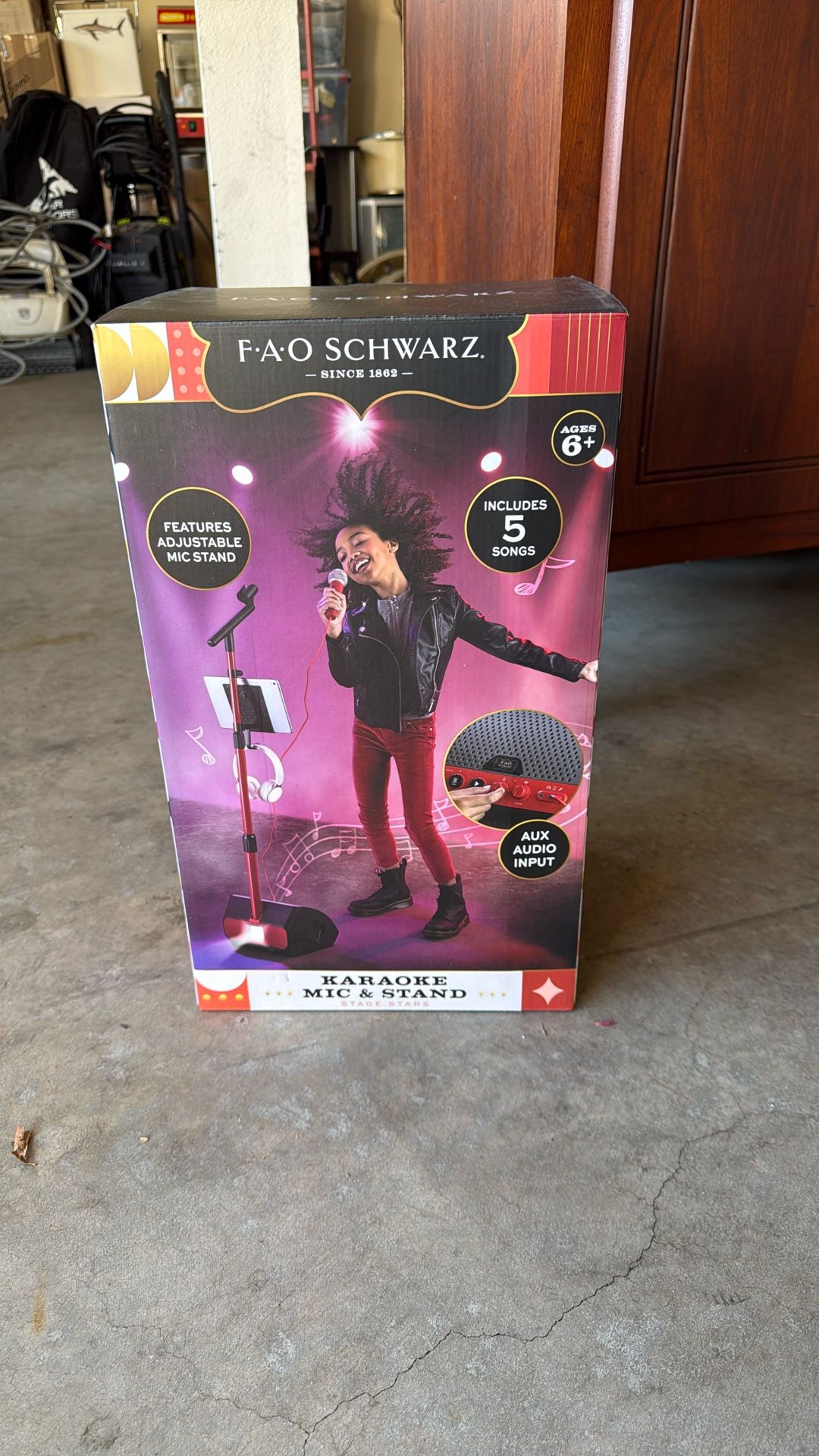 F A O Schwarz Karaoke Mic & Stand For Kids