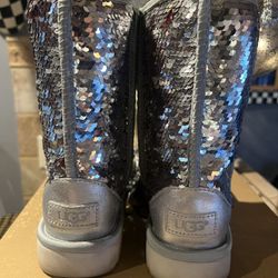 UGG Sequin Boots (Silver/Pink)