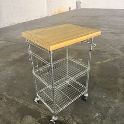 Push Cart With Wooden Top