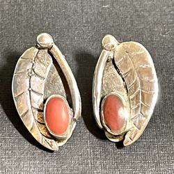 Estate Coral Earrings 