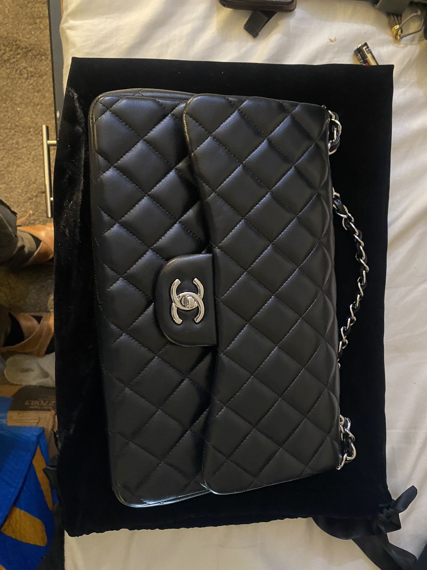 Chanel Classic Double Flap SHW Jumboavian Jumbo B 