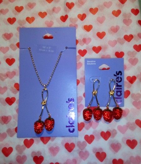 Sparkling Strawberry Jewelry Set