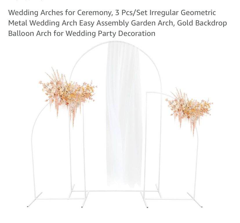 3 Piece Wedding/Balloon Arch