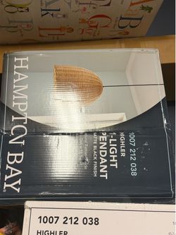 New Hampton Bay Woven Rattan Pendant Ceiling Light