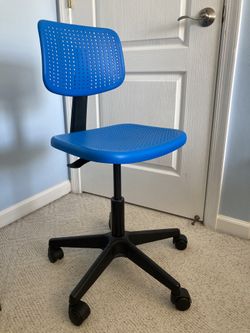 IKEA Alrik blue adjustable height swivel chair