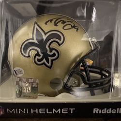 New Orleans Saints Drew Brees Signed Mini Helmet