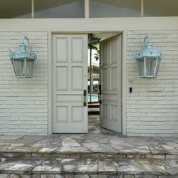 Beautiful Antique Front Entry Lamps 