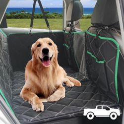 Back Seat Extender for Dogs, Dog Car Seat Cover for Back Seat Hard Bottom, 100% Waterproof Pet Hammock for Pet Travel Bed, Portable Beds for Pets