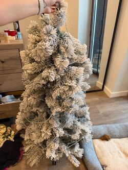 Flocked christmas tree