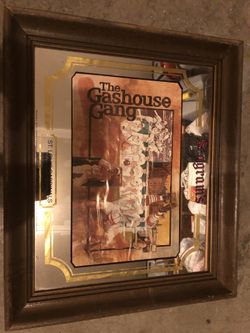 Vintage Seagram’s Wood Framed Bar Mirror
