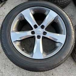 Like New 20” Jeep Alloy Wheels and Bridgestone Tires 20 Rims 5 Lug 5x127 Bolt pattern 5x5 Fit Grand Cherokee Dodge Durango Wrangler Factory original S