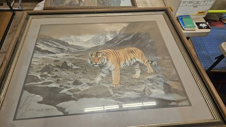 Signed Charles France, Siberian Tiger