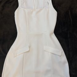 White Sleeveless mini dress 