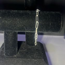 4.2grams soild sterling silver 925 paper clip bracelet