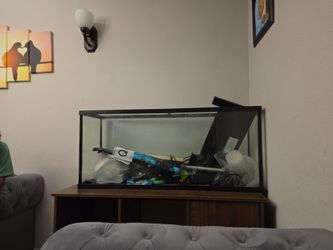 Large 55Gallon TopFin Glass Aquarium Tank with Accessories