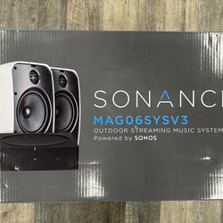 NEW Sonance MAG06SYSV3 2.0-CH OUTDOOR STREAMING MUSIC SYSTEM 2 SPEAKER AND 1 AMPLIFIER by SONOS