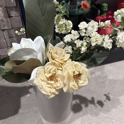 Magnolia Home faux flowers & vase