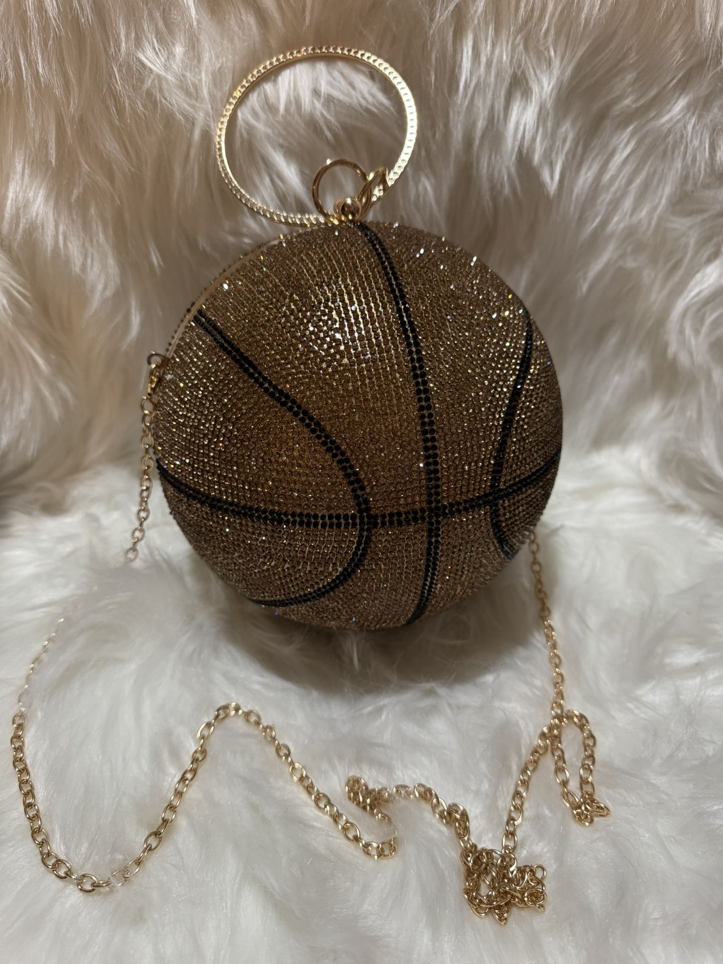 Bedazzled Basketball Clutch