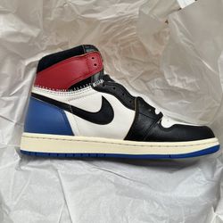 Size 9 M - Air Jordan 1 Retro High OG x Union x Fragment IO7847-002 Varsity Red Sport Royal