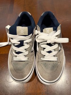 Vans Low-Top Skate Sneakers Gray Navy