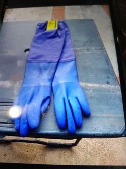 Western safety oil resistant PVC gloves