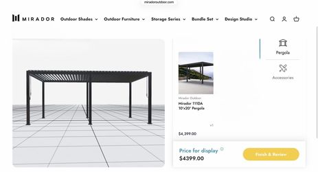 Mirador Outdoor 10’x20’ Pergola – Brand New