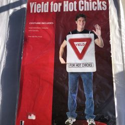 Yield For Hot Chicks Costume Adult One Size Fits Most