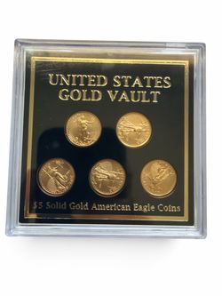 US Gold Vault $5 American Eagle Coin Set