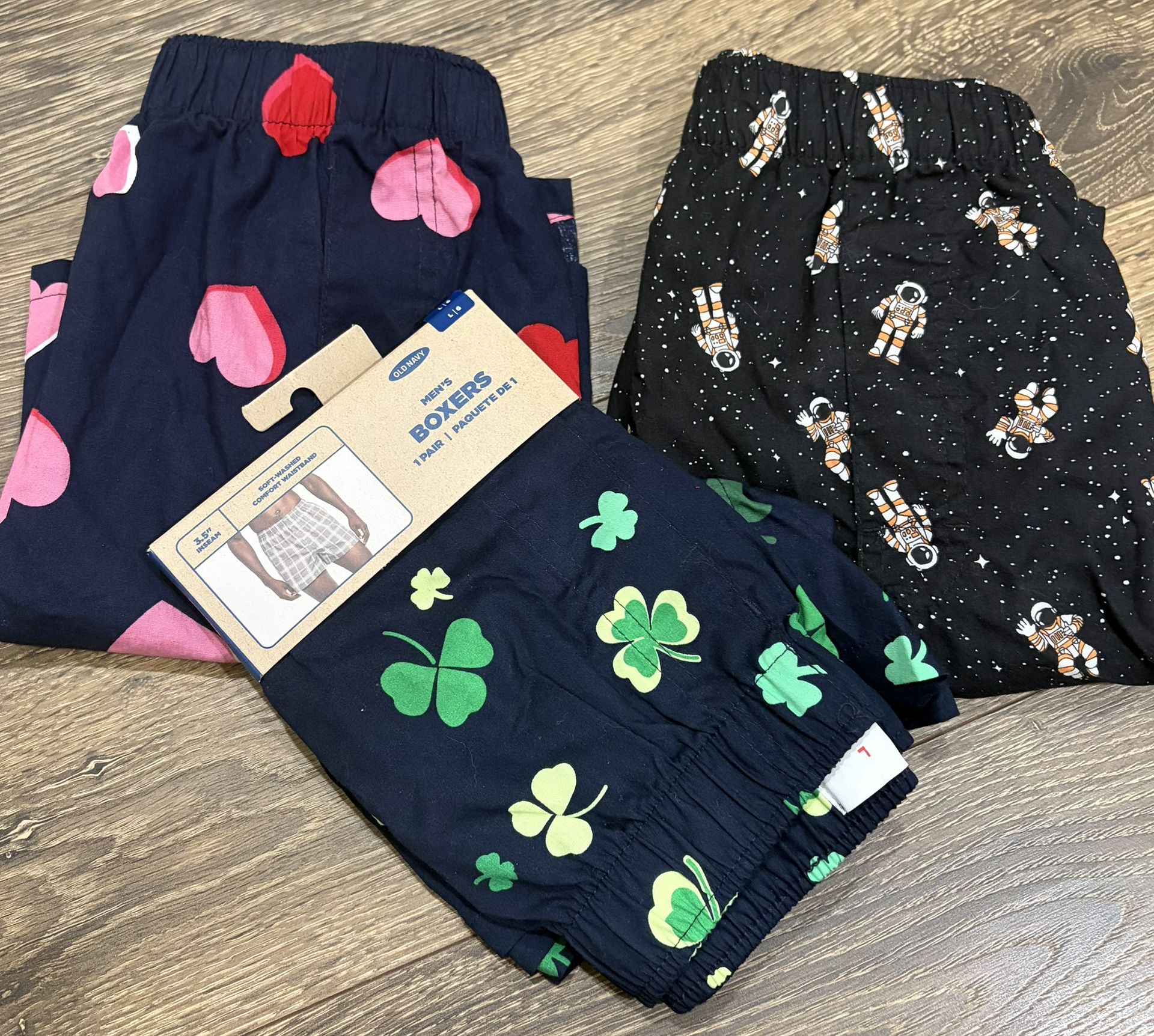 Men’s old navy Astronaut St Patrick’s Day Valentines Day Boxer Shorts Large 
